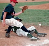 Safe at Second Base PIM 045  STEVE KRAJNYK loses the ball as a base runner slides safely into second during a high school baseball game. - PhotosinMotion.net. : STEVE KRAJNYK baseball pictures, high school baseball photography, Sports photos Tampa Bay, High school baseball, PhotosinMotion.net